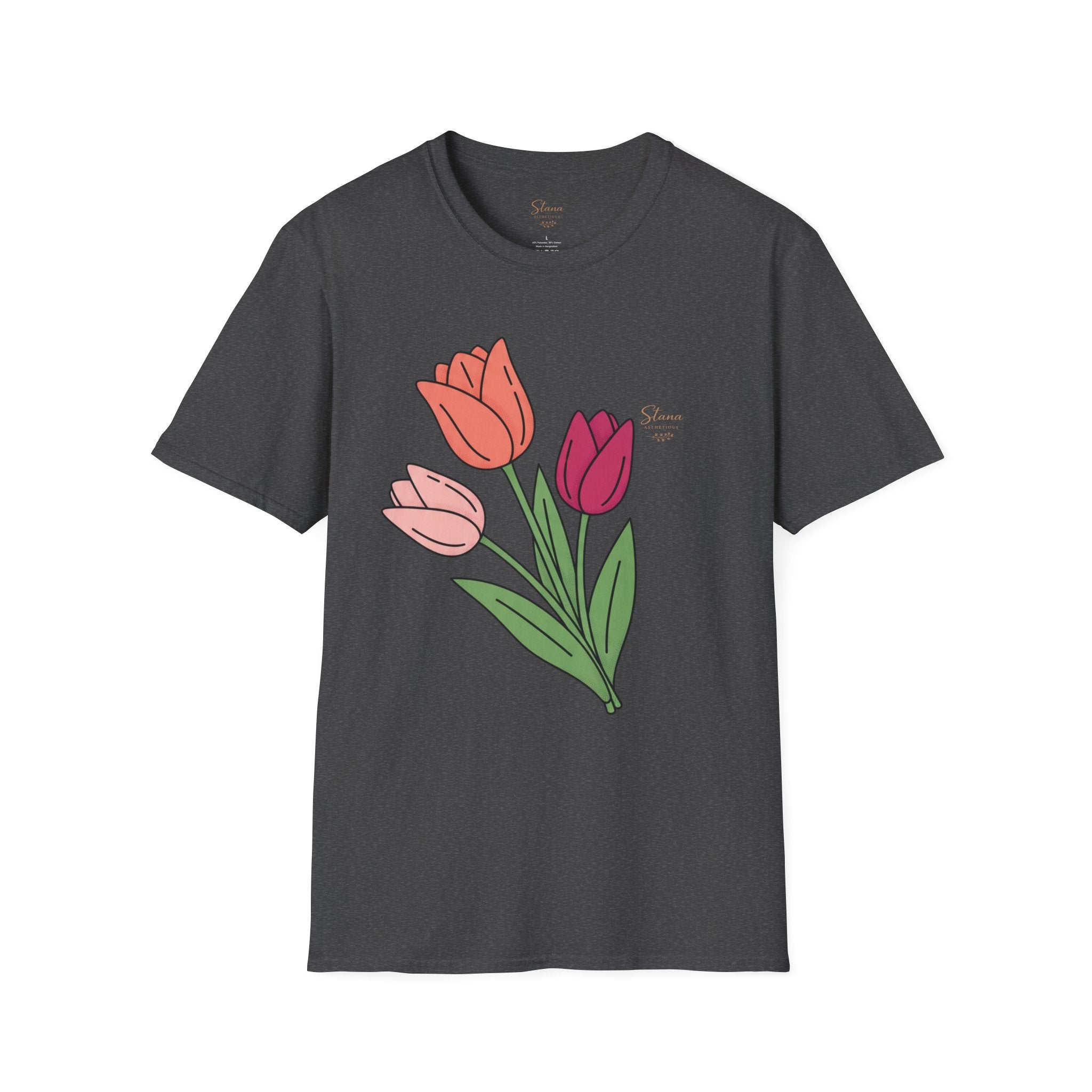 Tulip Bouquet T-Shirt — Simple Floral Graphic Tee