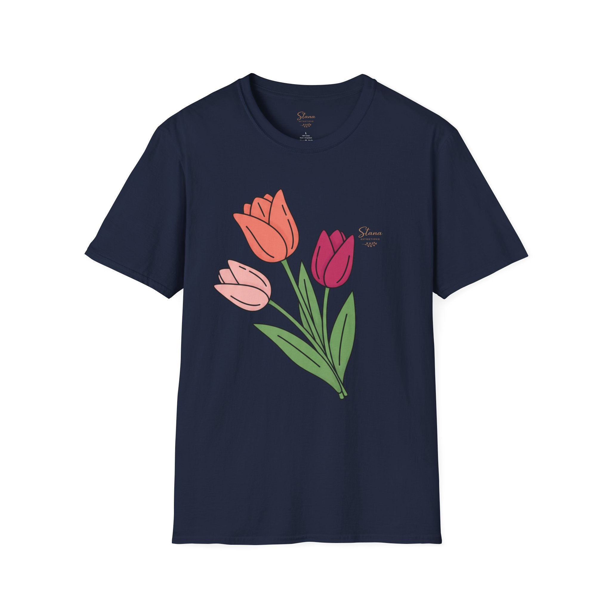 Tulip Bouquet T-Shirt — Simple Floral Graphic Tee