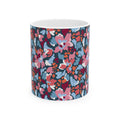 Floral Pattern Ceramic Mug — Colorful Retro Blooms Coffee Cup (11oz, 15oz)