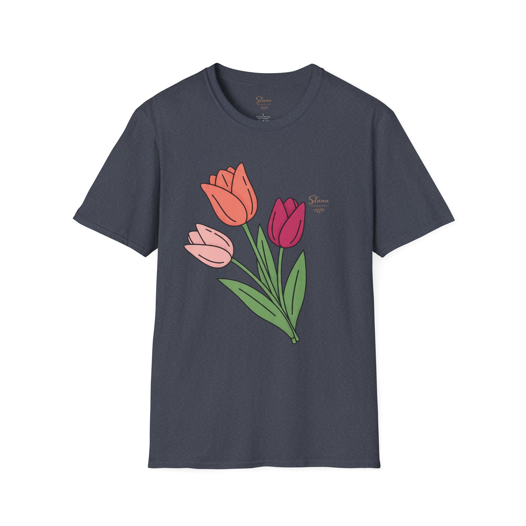 Tulip Bouquet T-Shirt — Simple Floral Graphic Tee