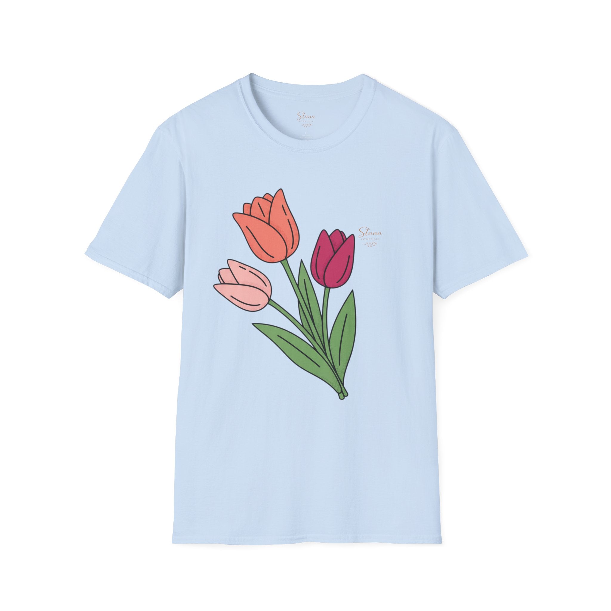 Tulip Bouquet T-Shirt — Simple Floral Graphic Tee