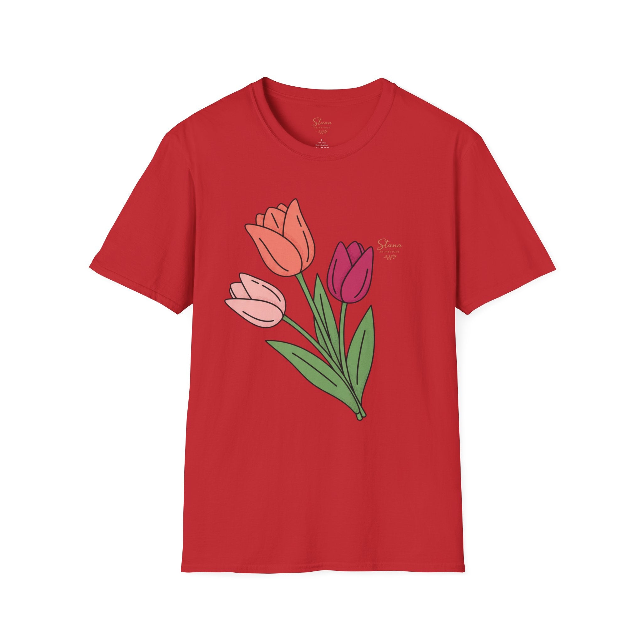 Tulip Bouquet T-Shirt — Simple Floral Graphic Tee