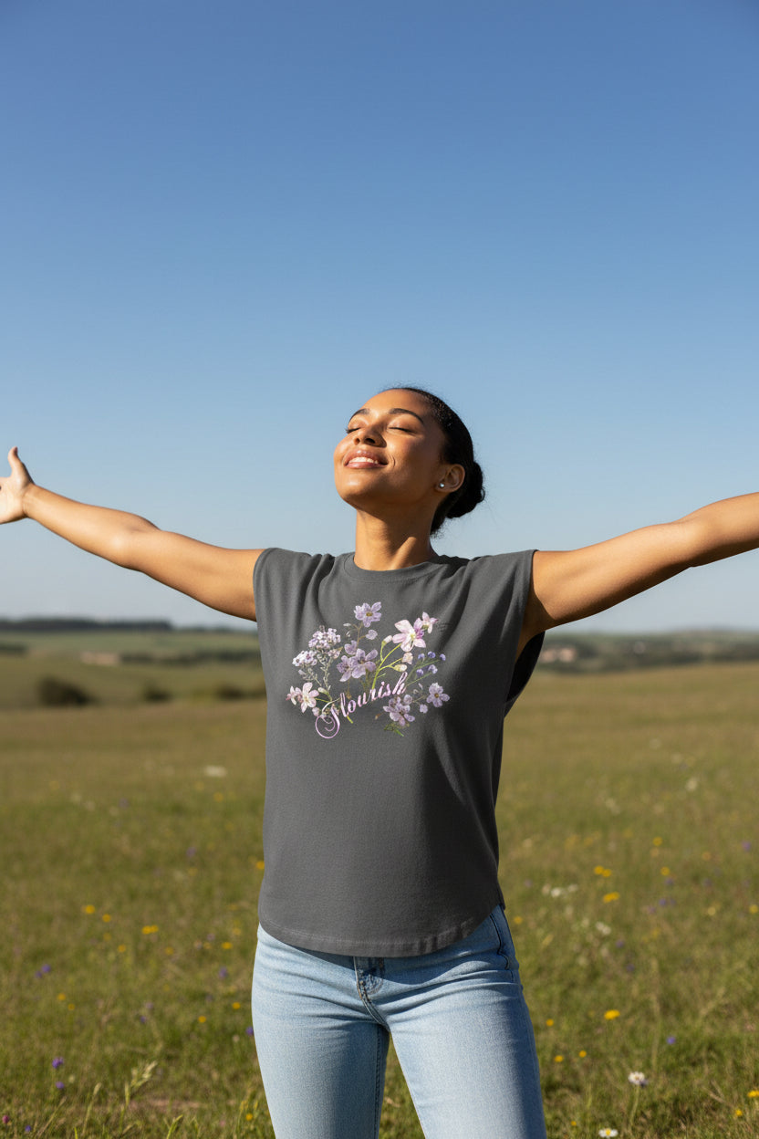 Flourish Tank-American Apparel Ladies' Garment Dyed Muscle Tank