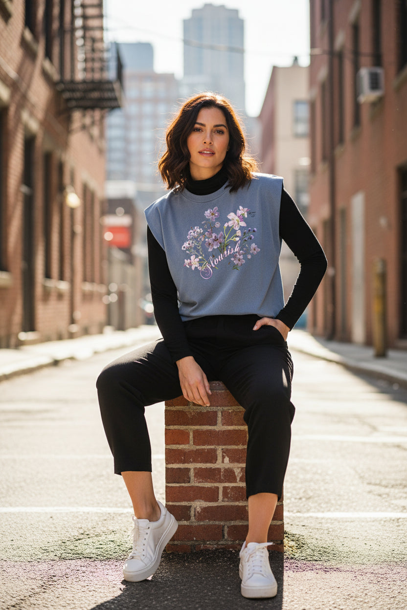 Flourish Tank-American Apparel Ladies' Garment Dyed Muscle Tank