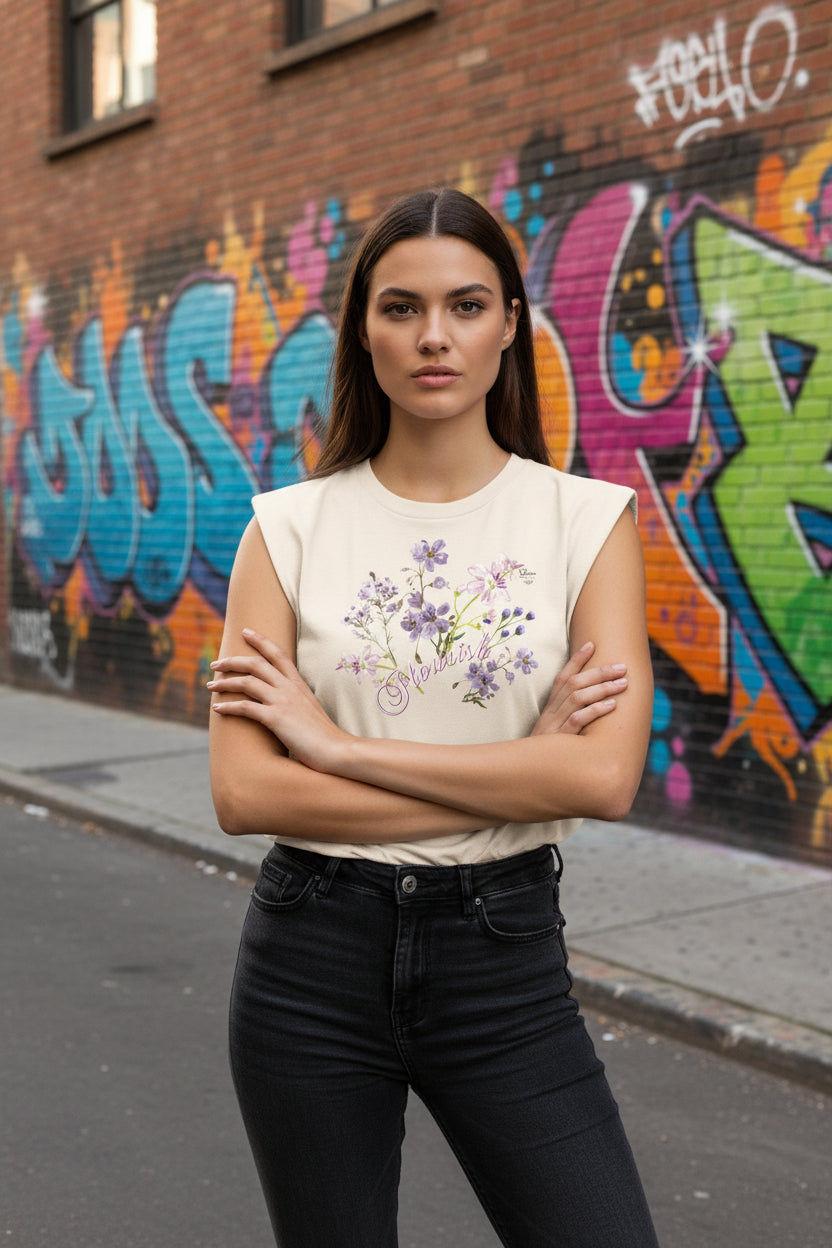 Flourish Tank-American Apparel Ladies' Garment Dyed Muscle Tank